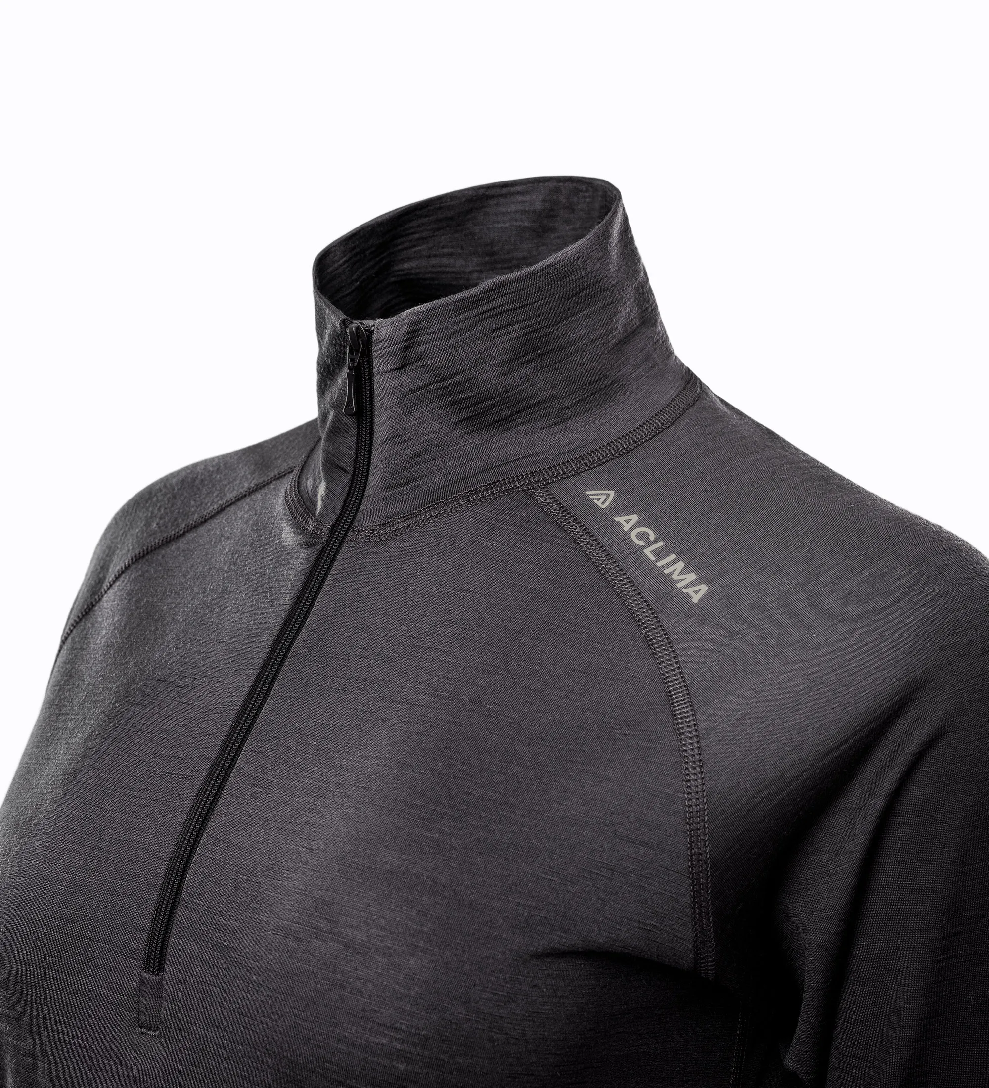 Aclima Women&#x27;s LightWool 180 Polo with Zip Marengo | Buy Aclima Women&#x27;s LightWool 180 Polo with Zip Marengo here | Outnorth