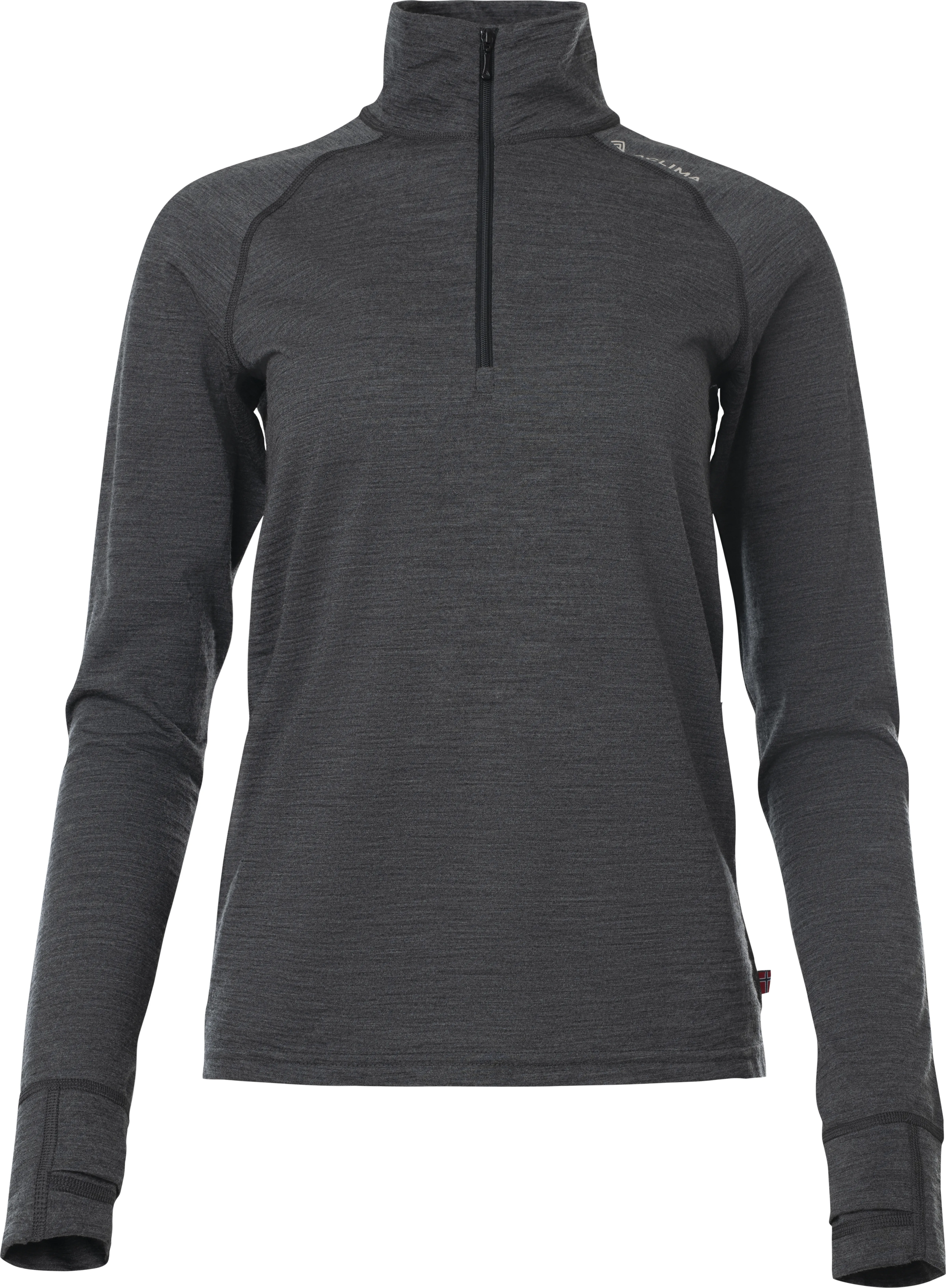 Aclima Women&#x27;s LightWool 180 Polo with Zip Marengo | Buy Aclima Women&#x27;s LightWool 180 Polo with Zip Marengo here | Outnorth