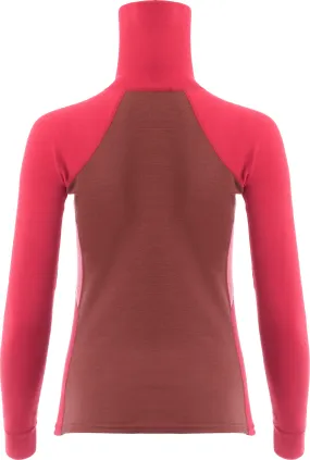Aclima Women&#x27;s WarmWool Polo Jester Red/Spiced Apple/Spiced Coral | Buy Aclima Women&#x27;s WarmWool Polo Jester Red/Spiced Apple/Spiced Coral here | Outnorth
