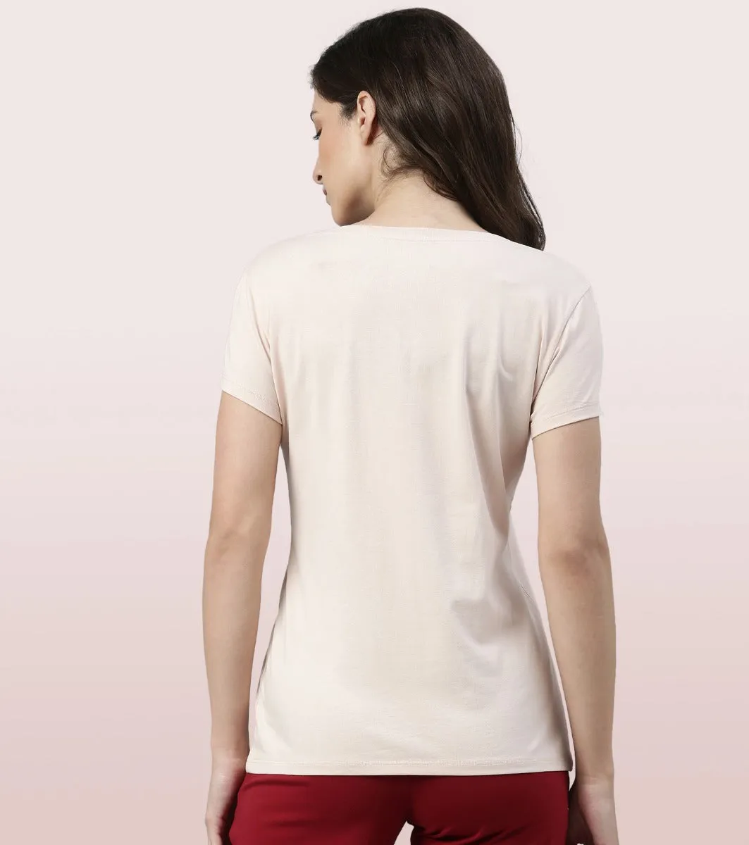 Basic ‘V’ Tee | Short Sleeve ‘V’ Neck Basic Stretch Cotton Tee