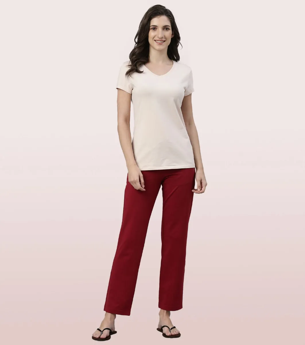 Basic ‘V’ Tee | Short Sleeve ‘V’ Neck Basic Stretch Cotton Tee