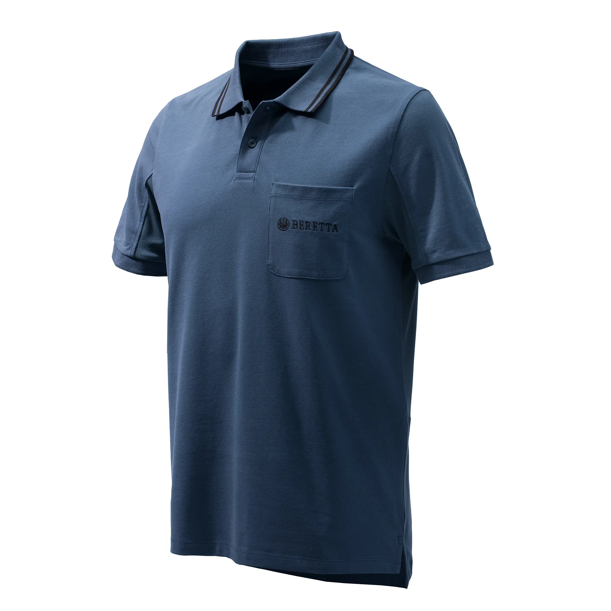 Beretta Men&#x27;s Airmesh Polo Ss Blue Total Eclipse | Buy Beretta Men&#x27;s Airmesh Polo Ss Blue Total Eclipse here | Outnorth