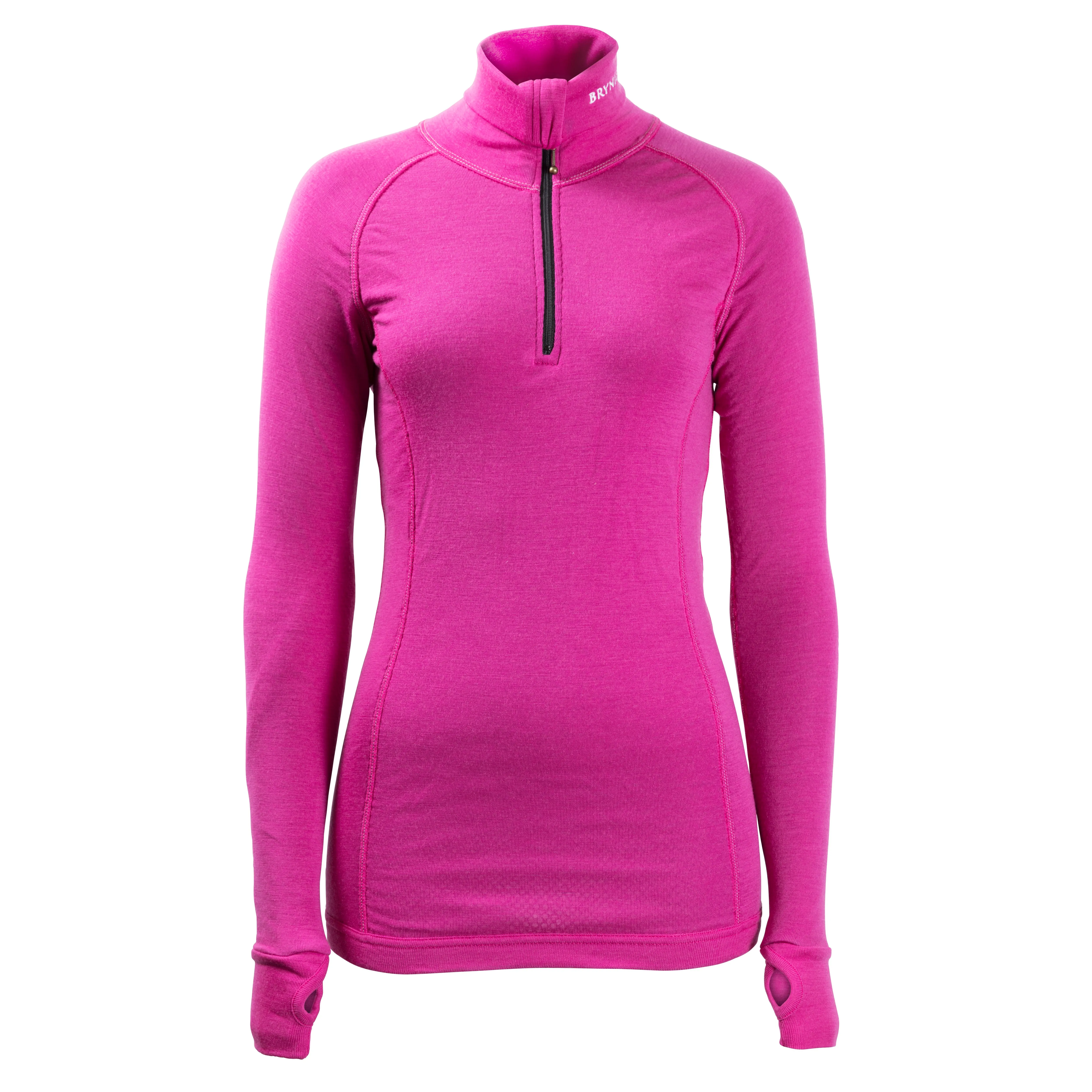 Brynje Women&#x27;s Arctic Zip Polo Cerise | Buy Brynje Women&#x27;s Arctic Zip Polo Cerise here | Outnorth