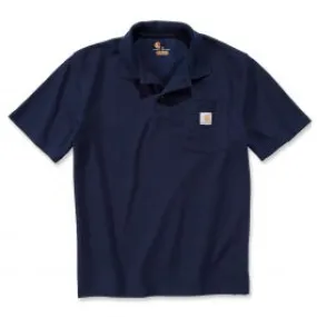 Carhartt&#x20;K570&#x20;Contractor&#x27;s&#x20;Work&#x20;Pocket&#x20;Polo&#x20;-&#x20;Navy