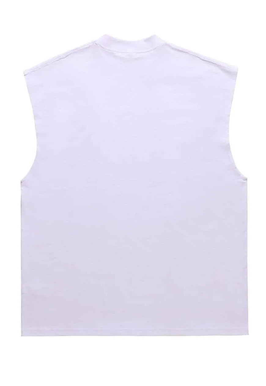 Crow print sleeveless tshirt retro Goth tank top surfer vest
