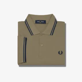 Fred Perry M3600 Polo Shirt - Sage / French Navy