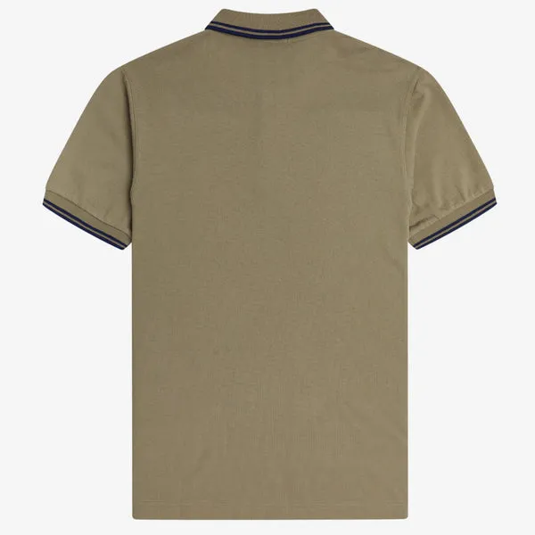 Fred Perry M3600 Polo Shirt - Sage / French Navy