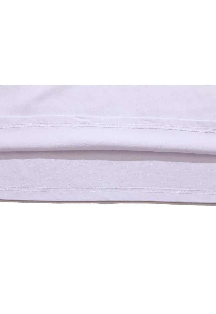 Hip-hop sleeveless t-shirt rapper tank top surfer vest white