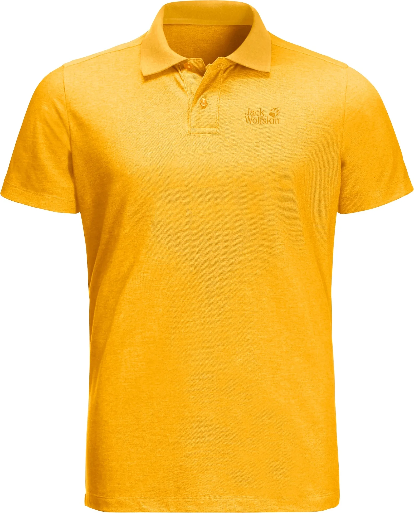 Jack Wolfskin Men&#x27;s Pique Polo Burly Yellow Xt | Buy Jack Wolfskin Men&#x27;s Pique Polo Burly Yellow Xt here | Outnorth