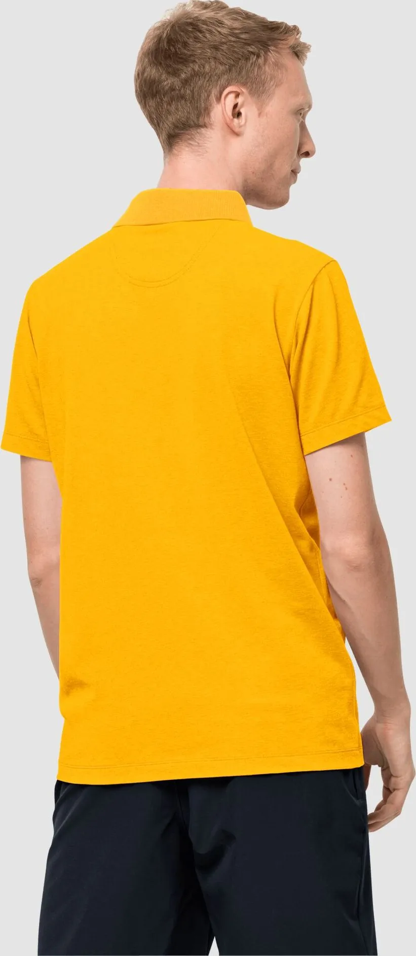 Jack Wolfskin Men&#x27;s Pique Polo Burly Yellow Xt | Buy Jack Wolfskin Men&#x27;s Pique Polo Burly Yellow Xt here | Outnorth