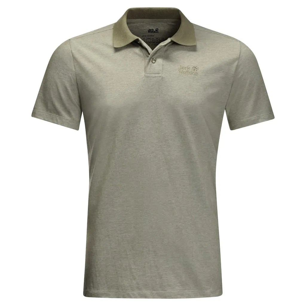 Jack Wolfskin Men&#x27;s Pique Polo Khaki | Buy Jack Wolfskin Men&#x27;s Pique Polo Khaki here | Outnorth