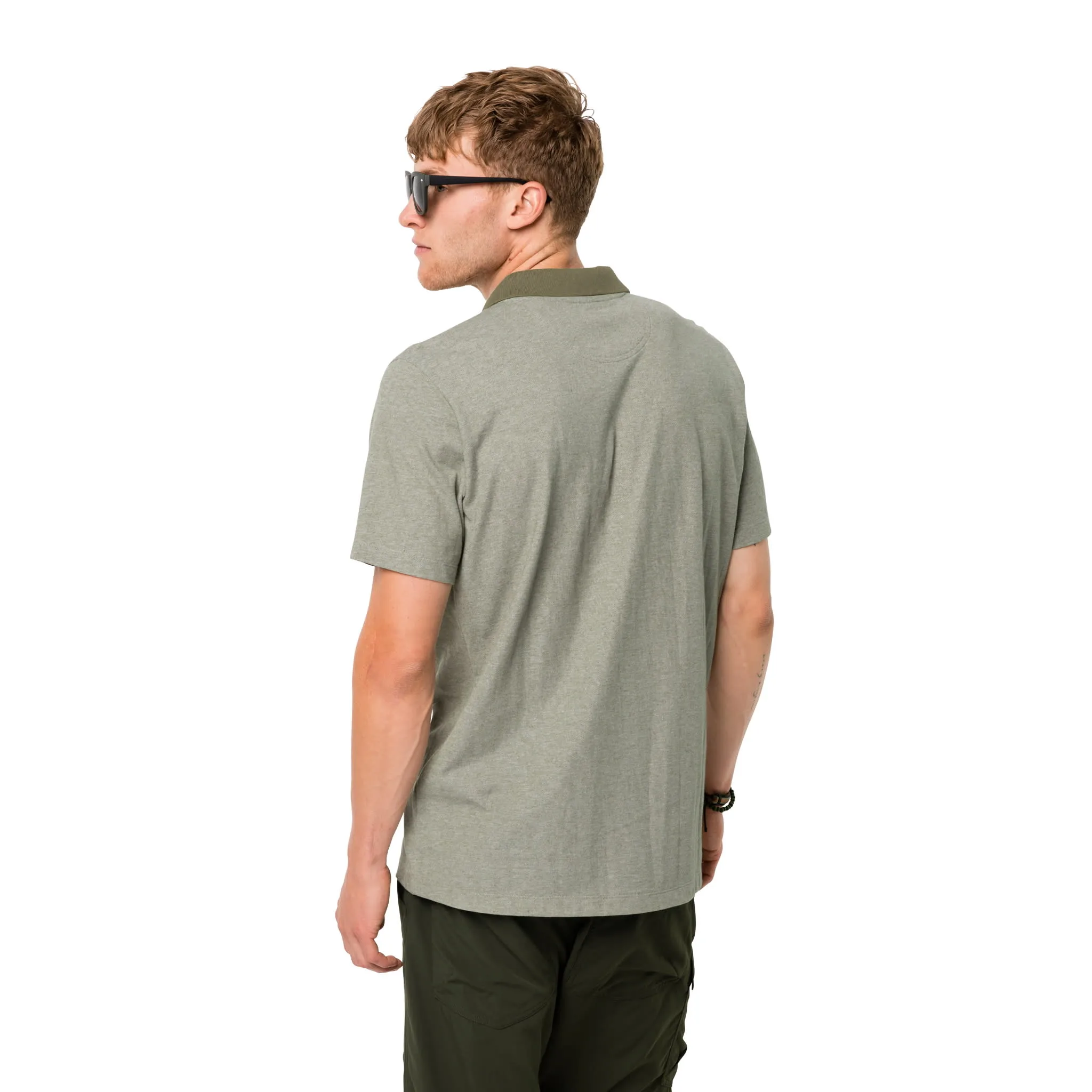 Jack Wolfskin Men&#x27;s Pique Polo Khaki | Buy Jack Wolfskin Men&#x27;s Pique Polo Khaki here | Outnorth