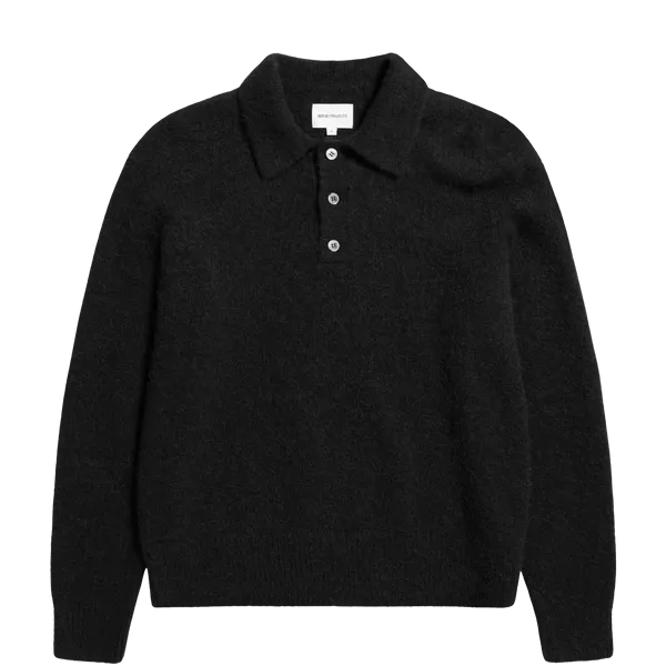 Norse Projects Rasmus Brushed Polo - Black