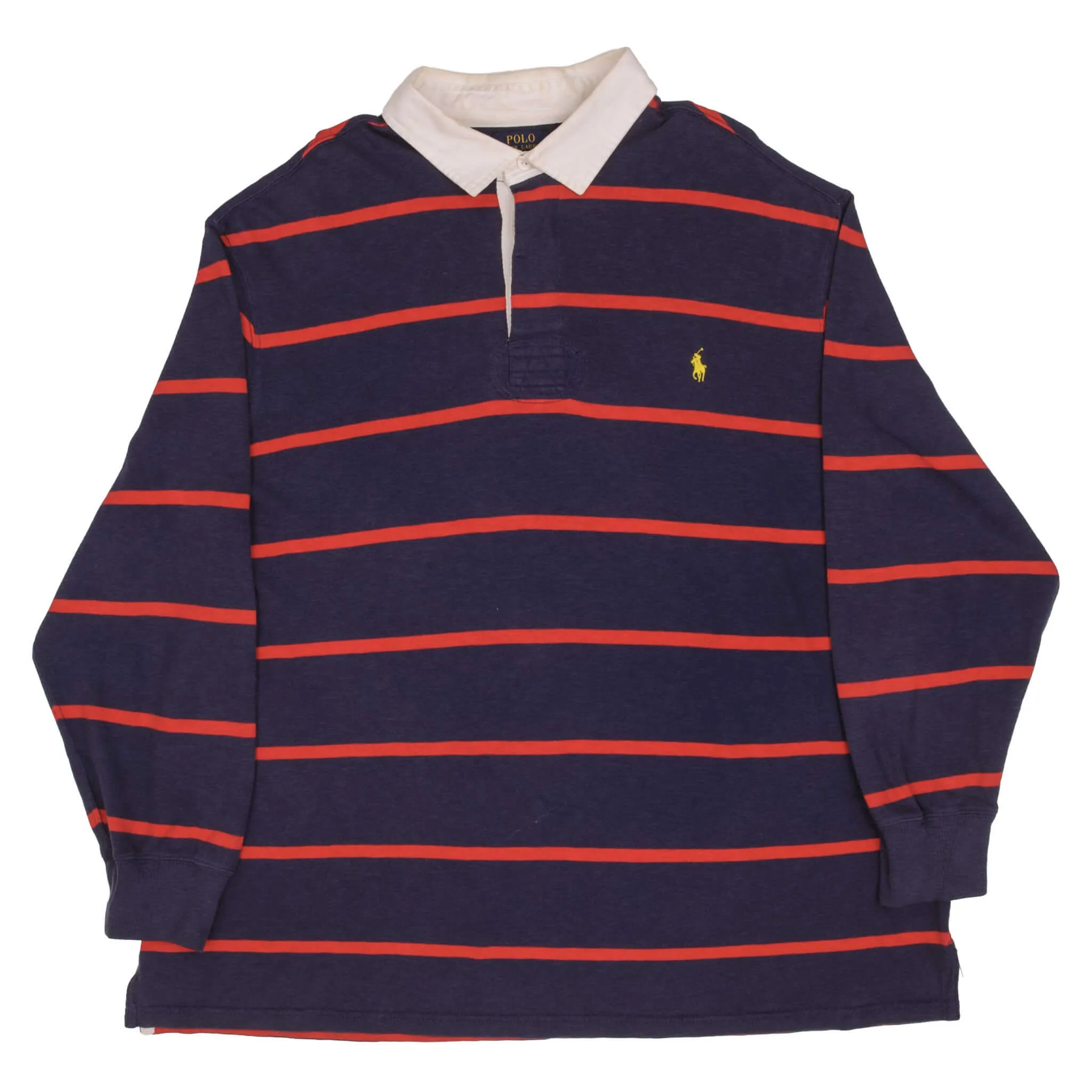 POLO RALPH LAUREN BLUE & RED STRIPED RUGBY POLO SHIRT SIZE 3XL BIG