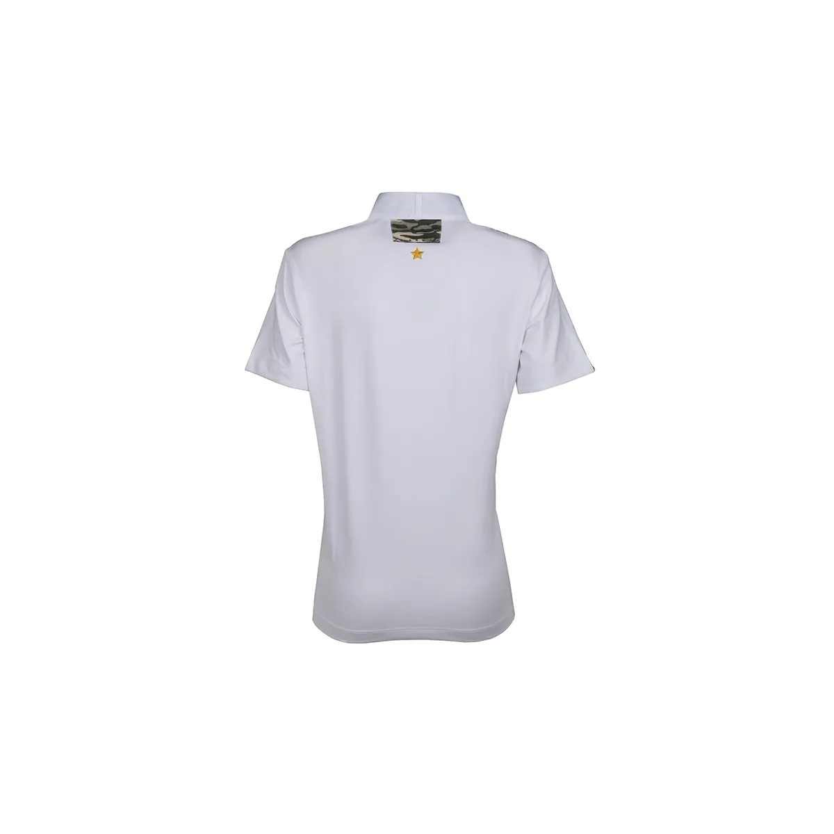 SHORT SLEEVED COMPETITION POLO WITH MIMETIC INSERT ANIMO Women White