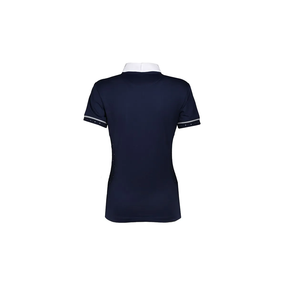 SHORT SLEEVED COMPETITION POLO WITH POCKET AND RHINESTONES ANIMO Women Blue