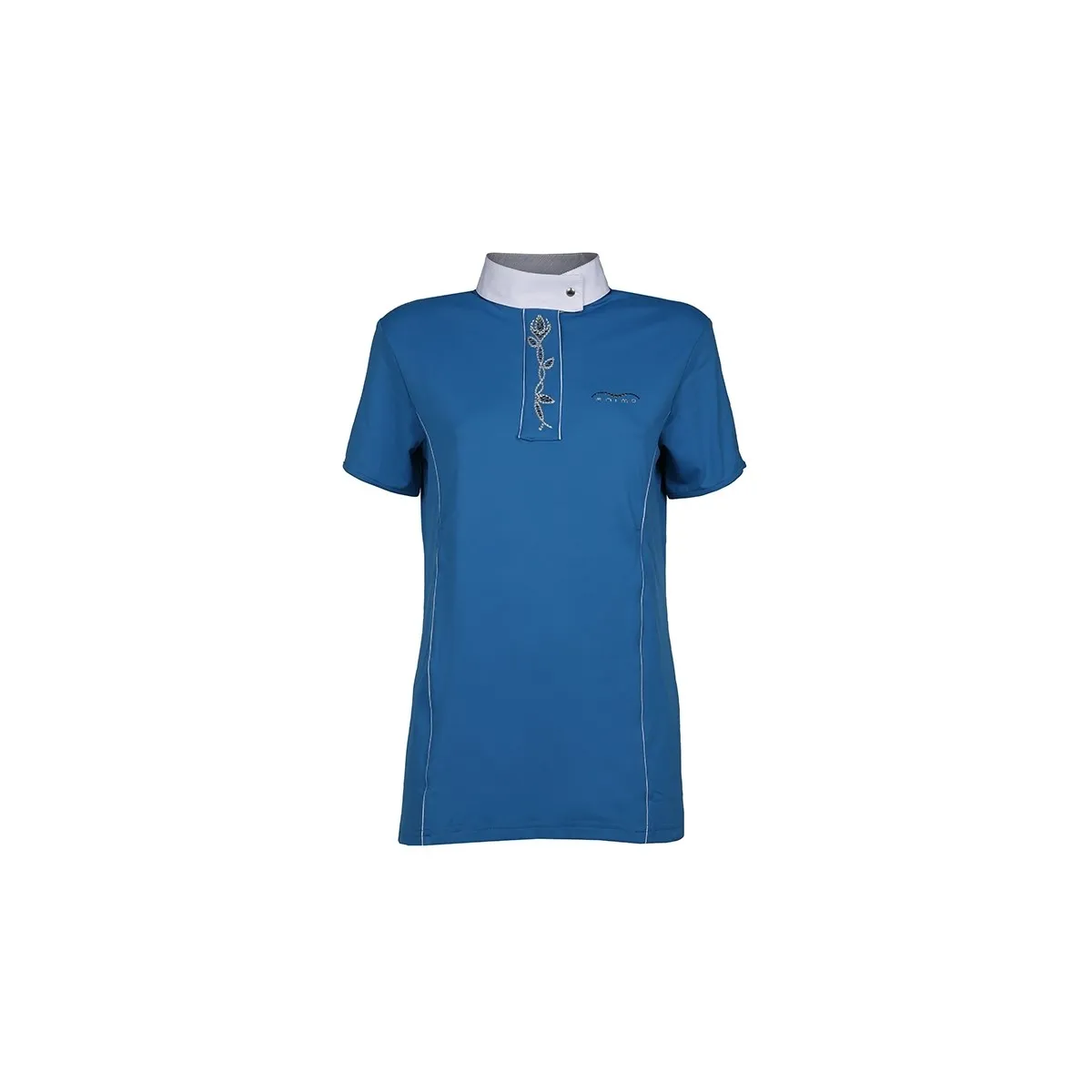 SHORT SLEEVED COMPETITION POLO WITH RHINESTONES DECORATION ANIMO Women Teal green