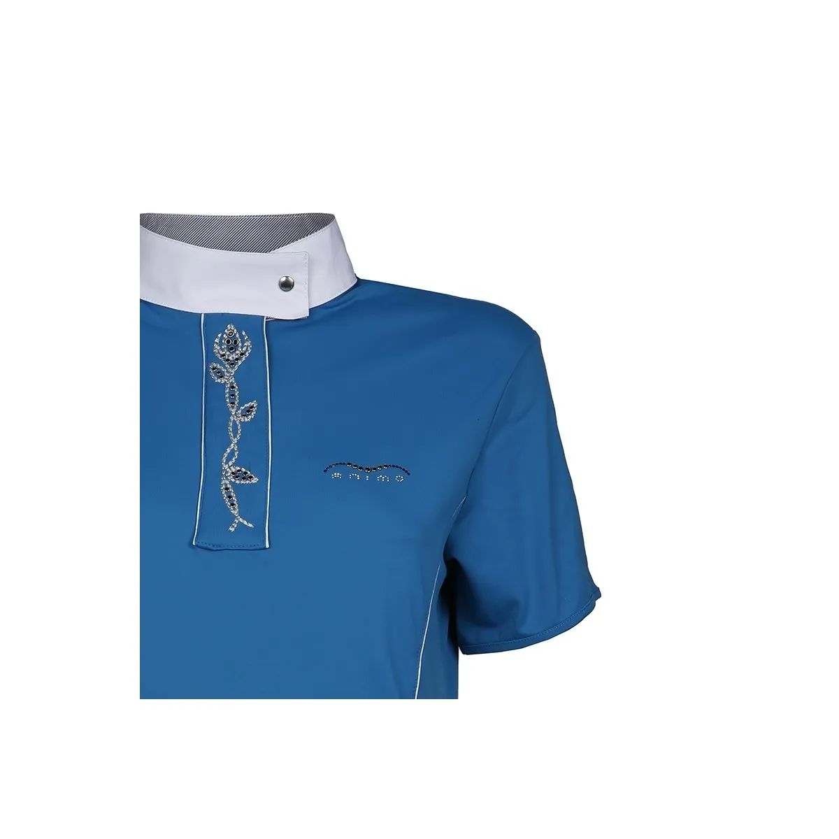 SHORT SLEEVED COMPETITION POLO WITH RHINESTONES DECORATION ANIMO Women Teal green