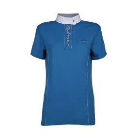 SHORT SLEEVED COMPETITION POLO WITH RHINESTONES DECORATION ANIMO Women Teal green