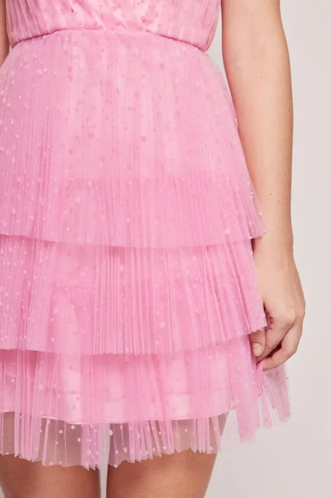 Sleeveless Tulle Short Dress