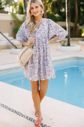 Tell It All Light Blue Floral Babydoll Dress