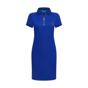 THE TERIDAE POLO DRESS-ROYAL