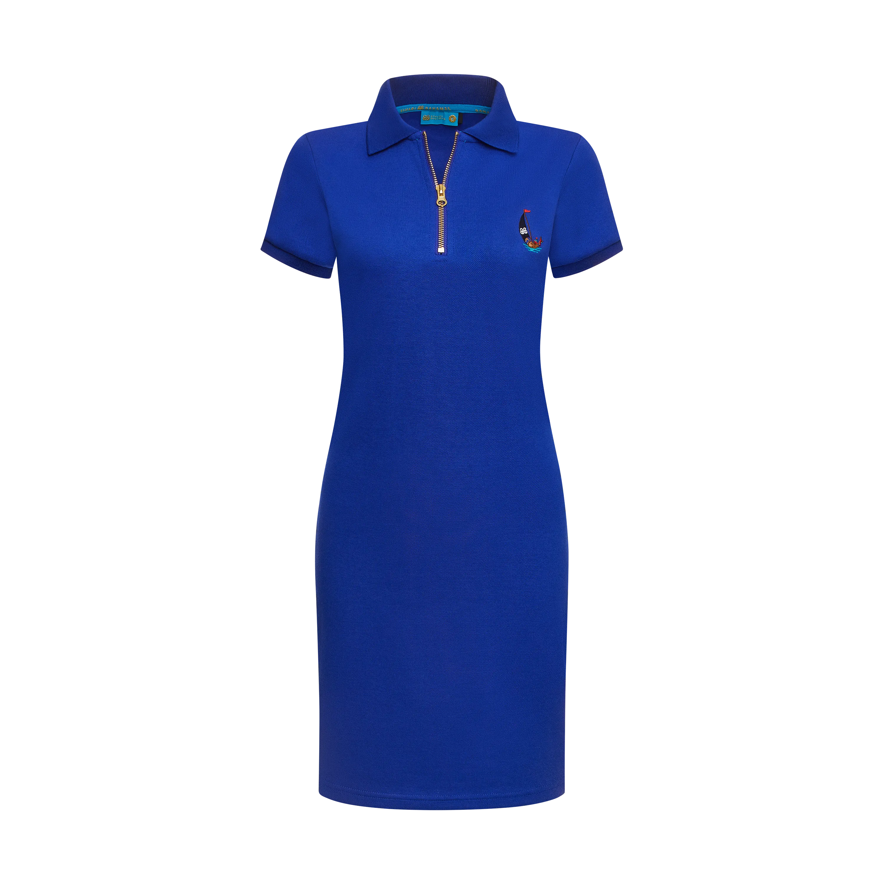 THE TERIDAE POLO DRESS-ROYAL