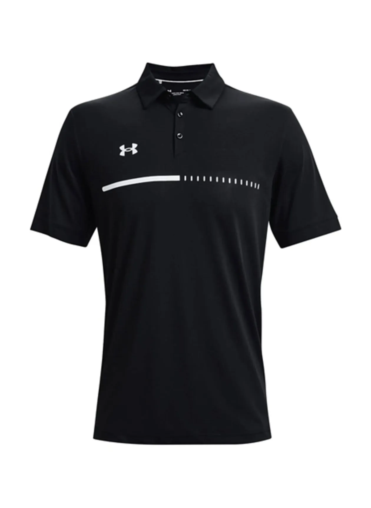 Under Armour Black / White Men&#x27;s Title Polo 1370359