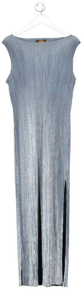 Urban Outfitters Grey Archive Plisse Maxi Dress UK L